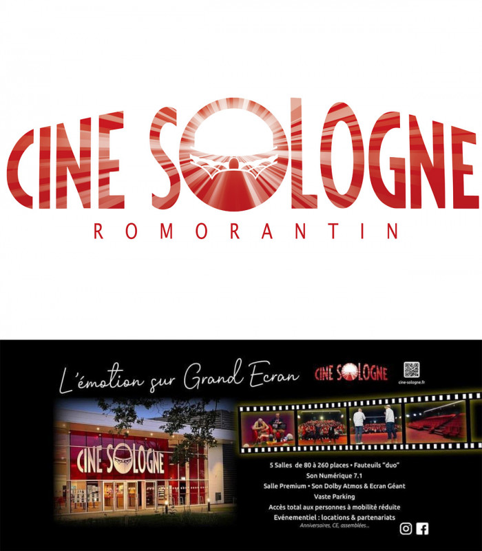 CINE SOLOGNE - E-billet 1 séance standard normale jusqu'au 27/04/2026