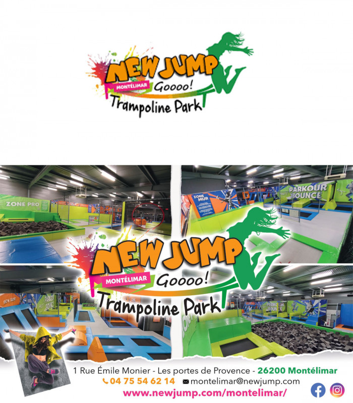 E-billet 2 Heures de Trampoline à NEW JUMP Montélimar